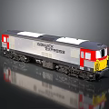 Detailed GBWICK EXPRESS Locomotive Model With Grey Red Yellow And White Design