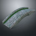 Traditional Stone Arch Bridge Design With Curved Structure And Mossy Slabs