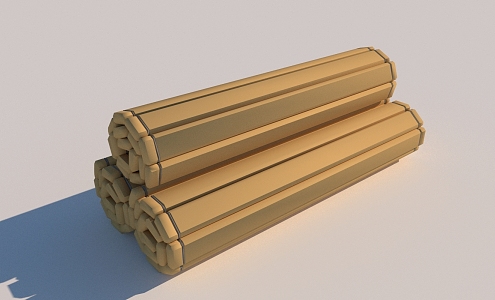 Bamboo Slips Decorative Ornaments 3d model