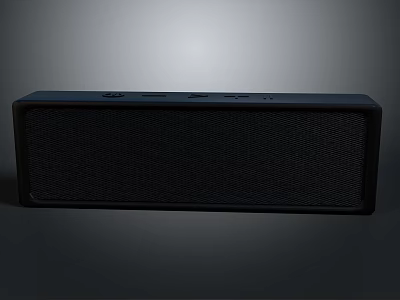 Modern Black Bar Speaker With Sleek Design And Audio Control Features 3d model