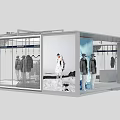 Bosideng High end Men's Down Jackets Store Display With Mannequins And Fashion Racks