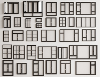 Modern casement window 3d model