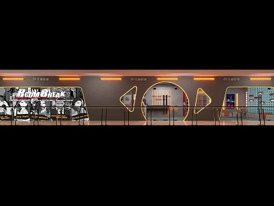 Industrial LOFT Hall 3d model