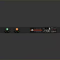 Rackmount Computer Server Unit Front Panel with LED Indicators Interface Ports and Controls