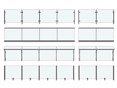 Glass Railing Handrail Metal Stainless Steel Railing Balcony Guardrail Fence Frameless Glass Railing model