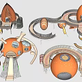 Modern Colorful Playground Equipment Featuring Spiral Slides Dome Shapes And Platforms