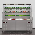 Commercial Stainless Steel Refrigerator Freezer With Glass Door And Multi Layer Shelves