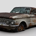 Rusty Mercury Comert Cars 3d model
