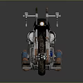 Custom Vintage Motorcycle With Leather Seat Chrome Exhaust And Black Body Design