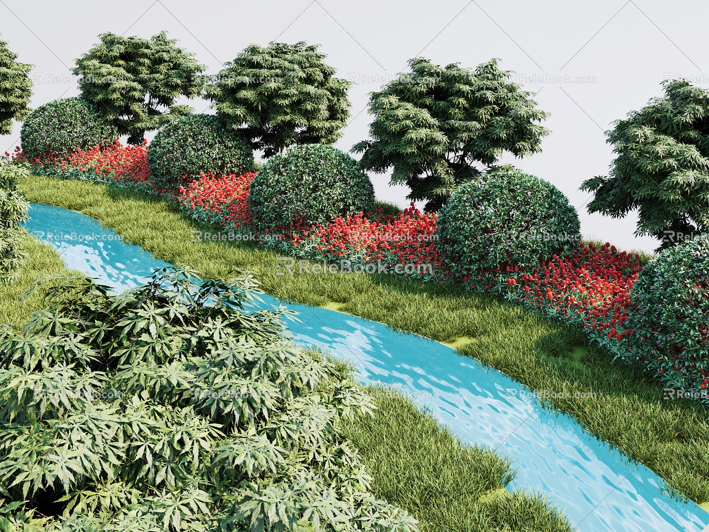 Garden Landscape Community Landscape Courtyard Landscape Waterscape Garden Landscape Park Mountain Garden Forest Park 3d model