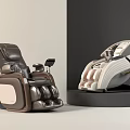 Modern Stylish Massage Chair With Brown Beige White And Gray Colors