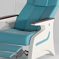 Brown And Blue Medical Chairs With IV Poles Comfortable Upholstery Design