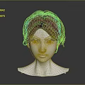 Game Movie Character 3D Model Female Brown Short Hair With Bangs And White Facial Features