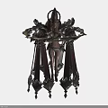 Elaborately Armored Female Character With Mythical Creature Inspired Headdress Feathered Shoulders And Staff