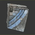 Ancient Stone Gate Structure With Stone Blocks And Steps In Historic Ruins