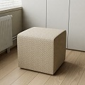 Sofa stool square shoe stool 3d model