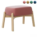 Pink Upholstered Bench With Wooden Legs Modern Home Furniture Design