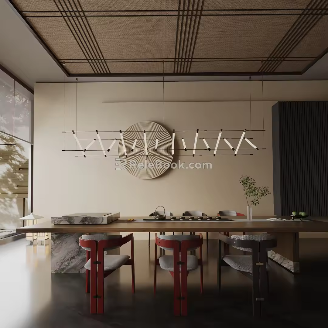 Modern table combination 3d model