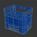 Blue Plastic Storage Crate With Handles And Compartments For Home Organization