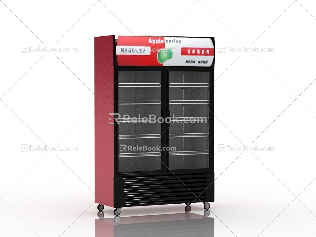 Modern Fridge Freezer 3d model