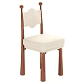 Middle style dining table and chair combination 3d model