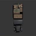 Vintage Gray Truck With Open Cargo Bed And Wooden Planks Design