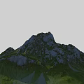 Garden Landscape With Natural Mountain Design White Rocks And Green Vegetation