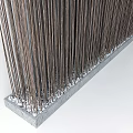 Bamboo Sticks Decorative Wall Design With Natural Arrangement And Pebble Base