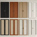 Various Colored Wardrobe Doors with Different Panel Designs for Modern Home Interiors