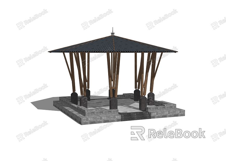 New Chinese Pavilion Landscape Pavilion Leisure Pavilion model