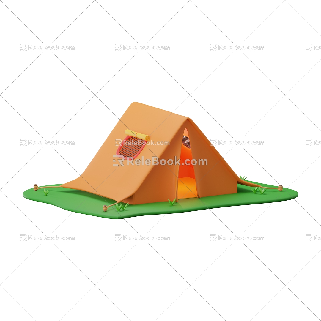 Modern Tent Camping Tent Cartoon Tent 3d model