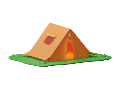 Modern Tent Camping Tent Cartoon Tent 3d model