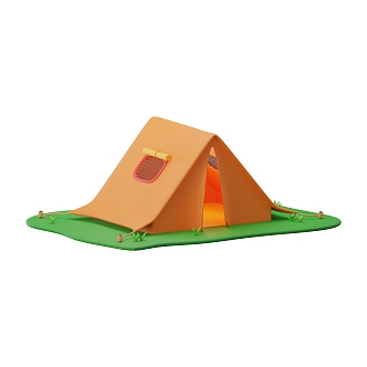 Modern Tent Camping Tent Cartoon Tent 3d model