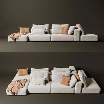 Modern Multiplayer Sofa 3d model