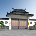 Chinese Gate 3d model