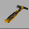 Practical Hardware Tool Hammer With Yellow And Black Handle And Metal Head Design