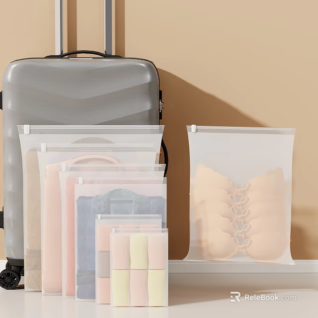 Multi Size Travel Storage Bags To Organize Luggage For Trips 3d model 