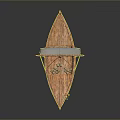 Traditional Wooden Sailboat With White Sail And Wooden Mast For Water Transport