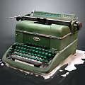 Vintage Green Imperial Typewriter With Classic Design And Metal Keyboard Components