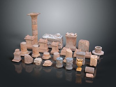 European style pillar classical stone pillar stone pillar 3d model