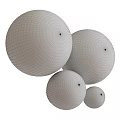 Elegant White Spherical Wall Lamp Modern Design For Home Decorative Lighting 3d model