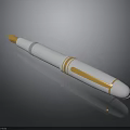 Elegant White Pen With Gold Accents Modern Design For Daily Use