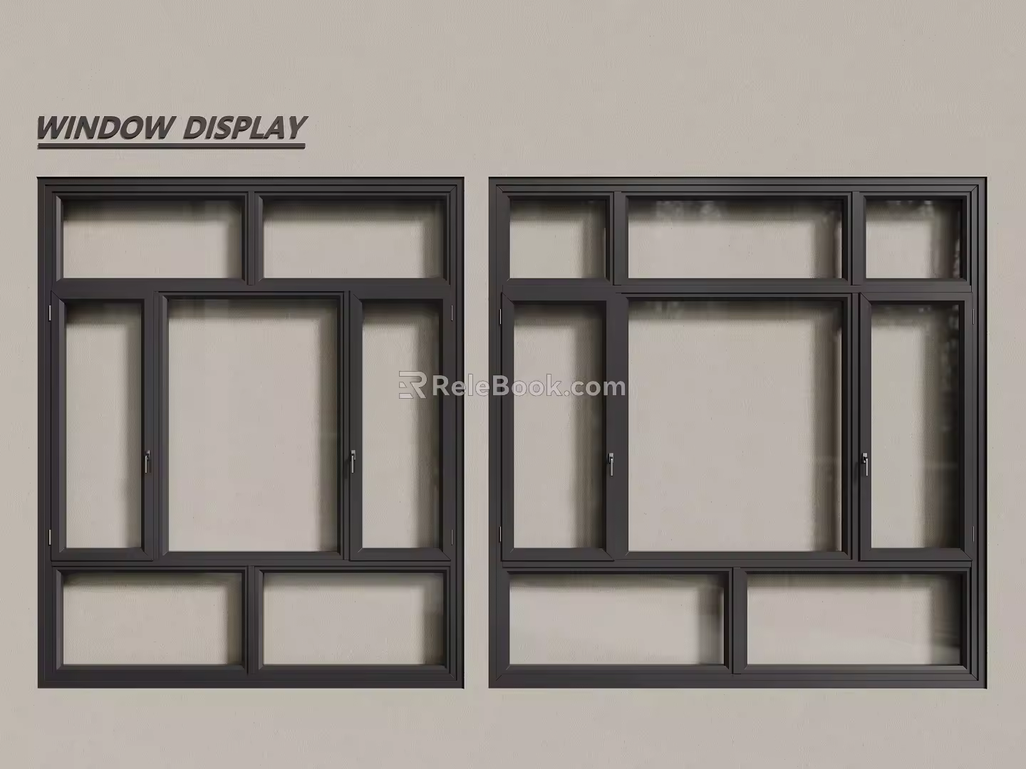 modern windows aluminum alloy windows casement windows floor-to-ceiling windows 3d model