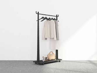 Hanger Floor Hanger Mobile Hanger Coat Rack Hanger 3d model