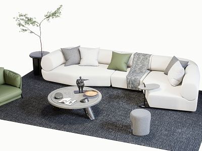 Modern Sofa Coffee Table Combination Sofa model