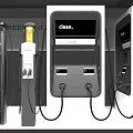 Electric Vehicle Charging Stations With Clean Energy And Multiple Charging Cables
