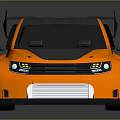 Yellow and Black Modified Car with Sporty Spoiler and Silver Alloy Wheels
