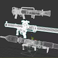 Bazooka Rocket Launcher RPG Long Range Weapon 3d model