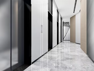 Modern aisle corridor aisle 3d model