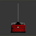 Red Bumper Car With Single Seat Steering Wheel And Antenna For Amusement Park